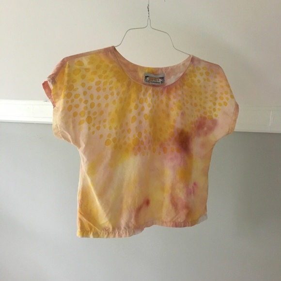 SOLD Watercolor Cropped Vintage Tee - Picture 4 of 8